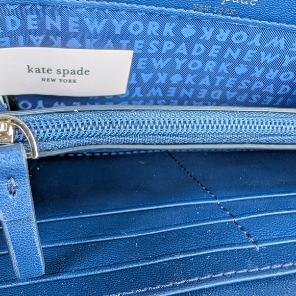 Kate Spade Grove Street Neda Leather Wrap Around Wallet Blazer Blue - Picture 11 of 16